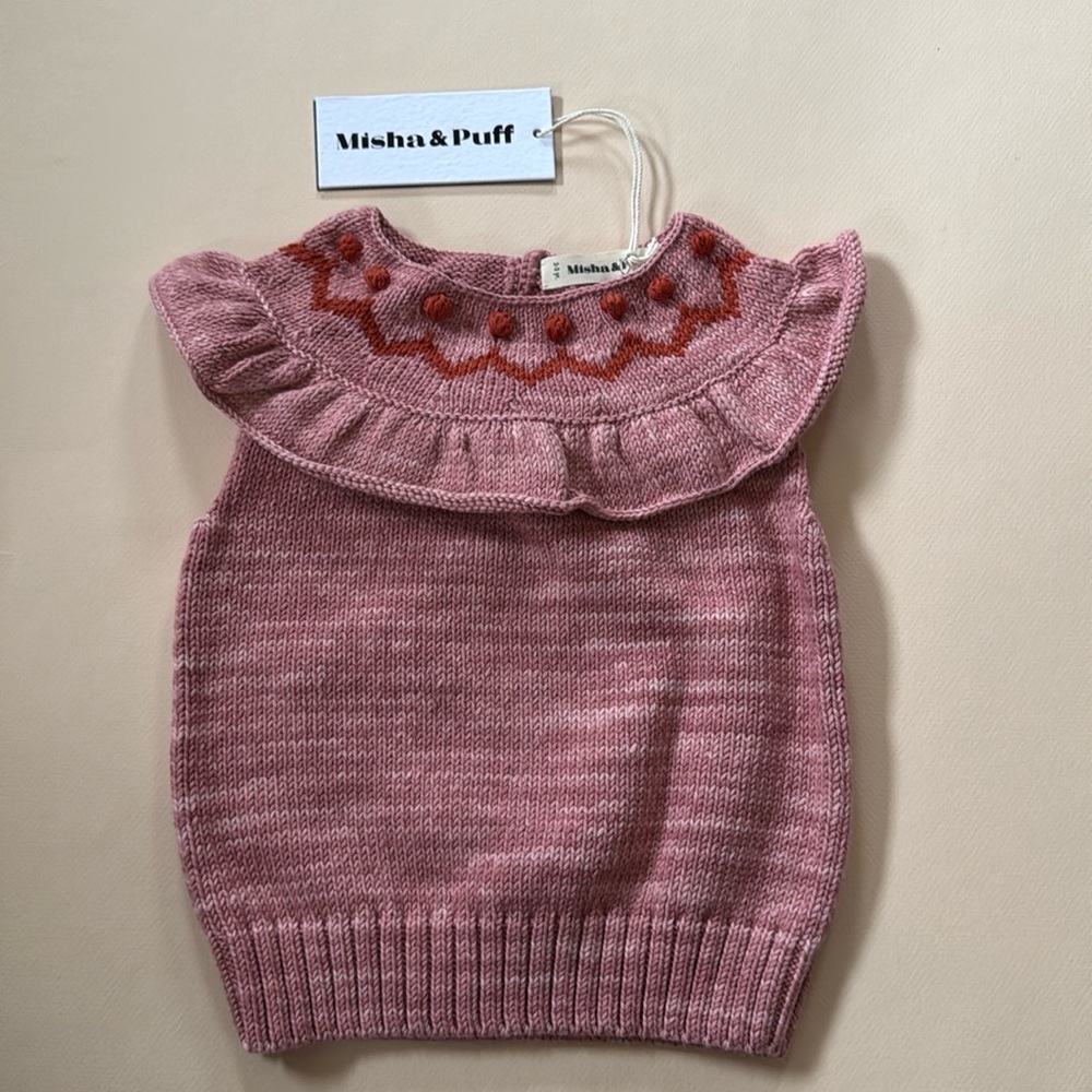 NWT Misha and Puff zig zag top 2-3 rose blush